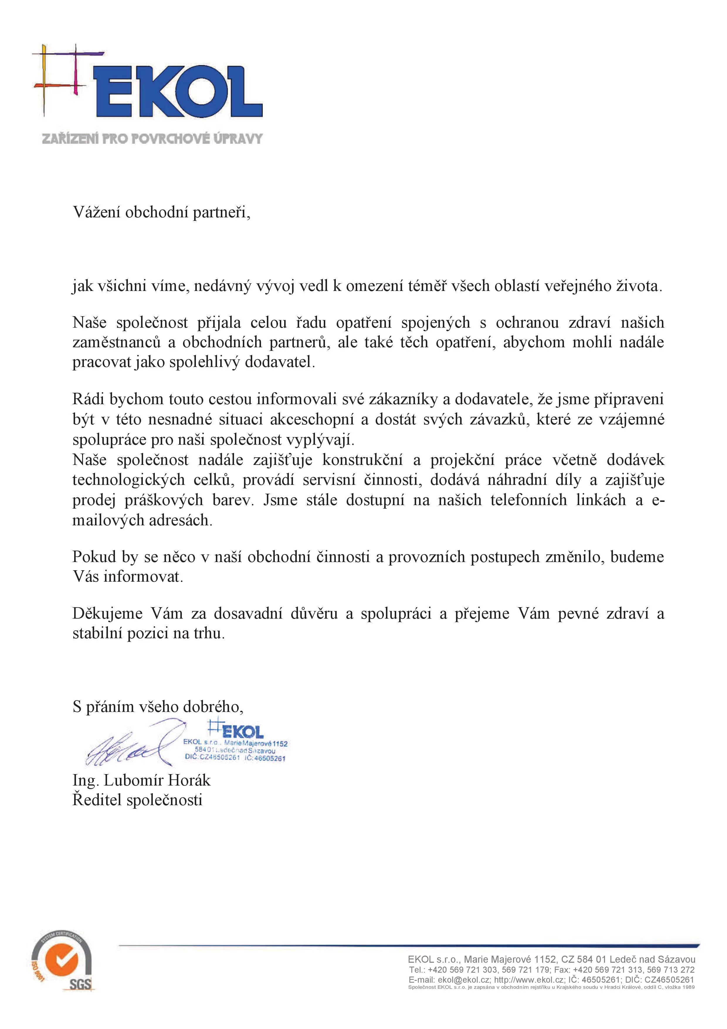 Stanovisko COVID 19